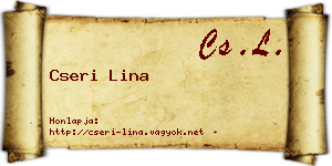 Cseri Lina névjegykártya